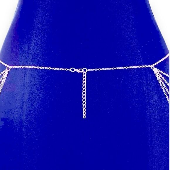 Dainty Silver Multilayer Metal Belly Chain Waist Chain Belt NEW - Picture 4 of 4